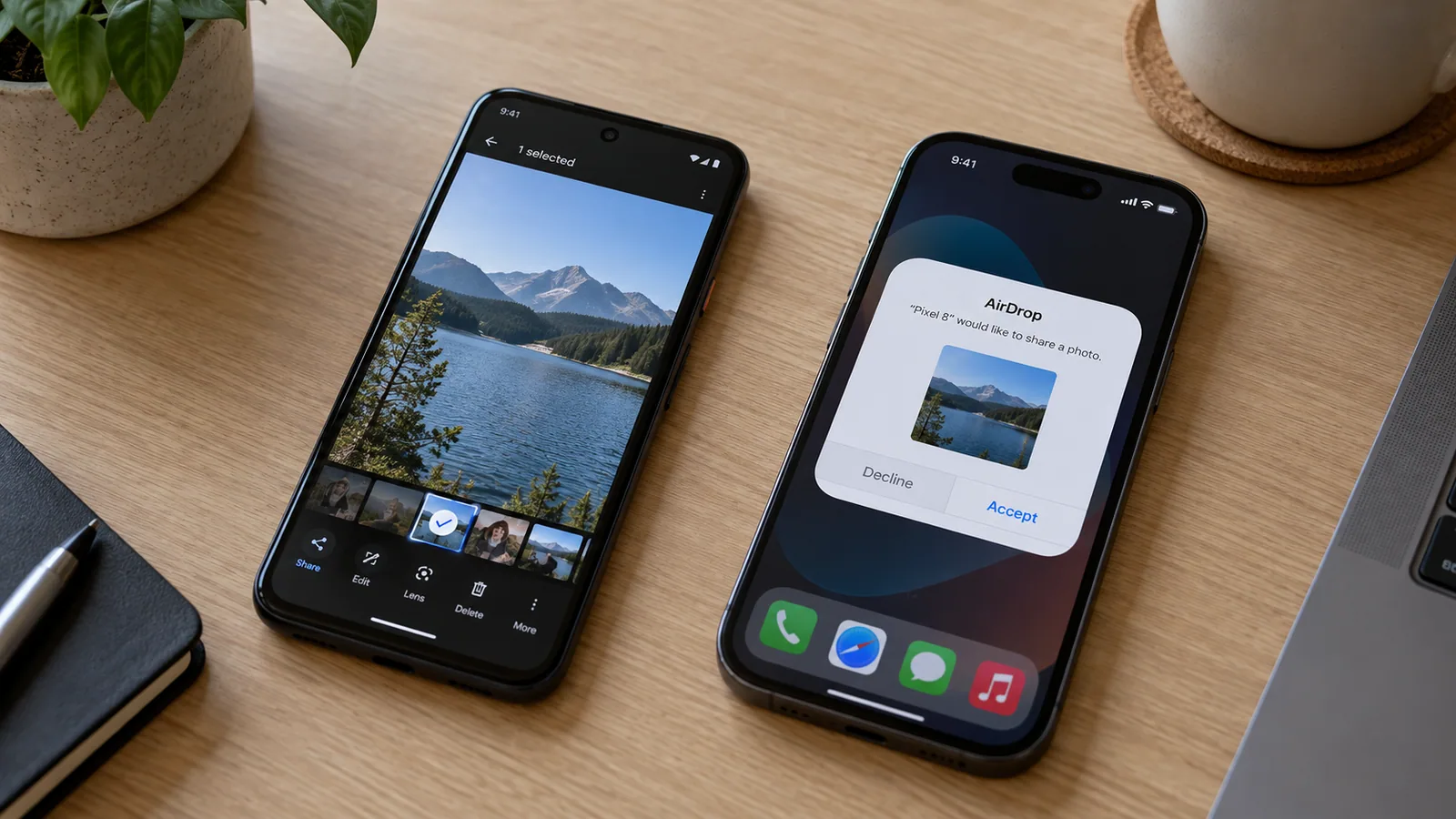 android'den iphone'a airdrop