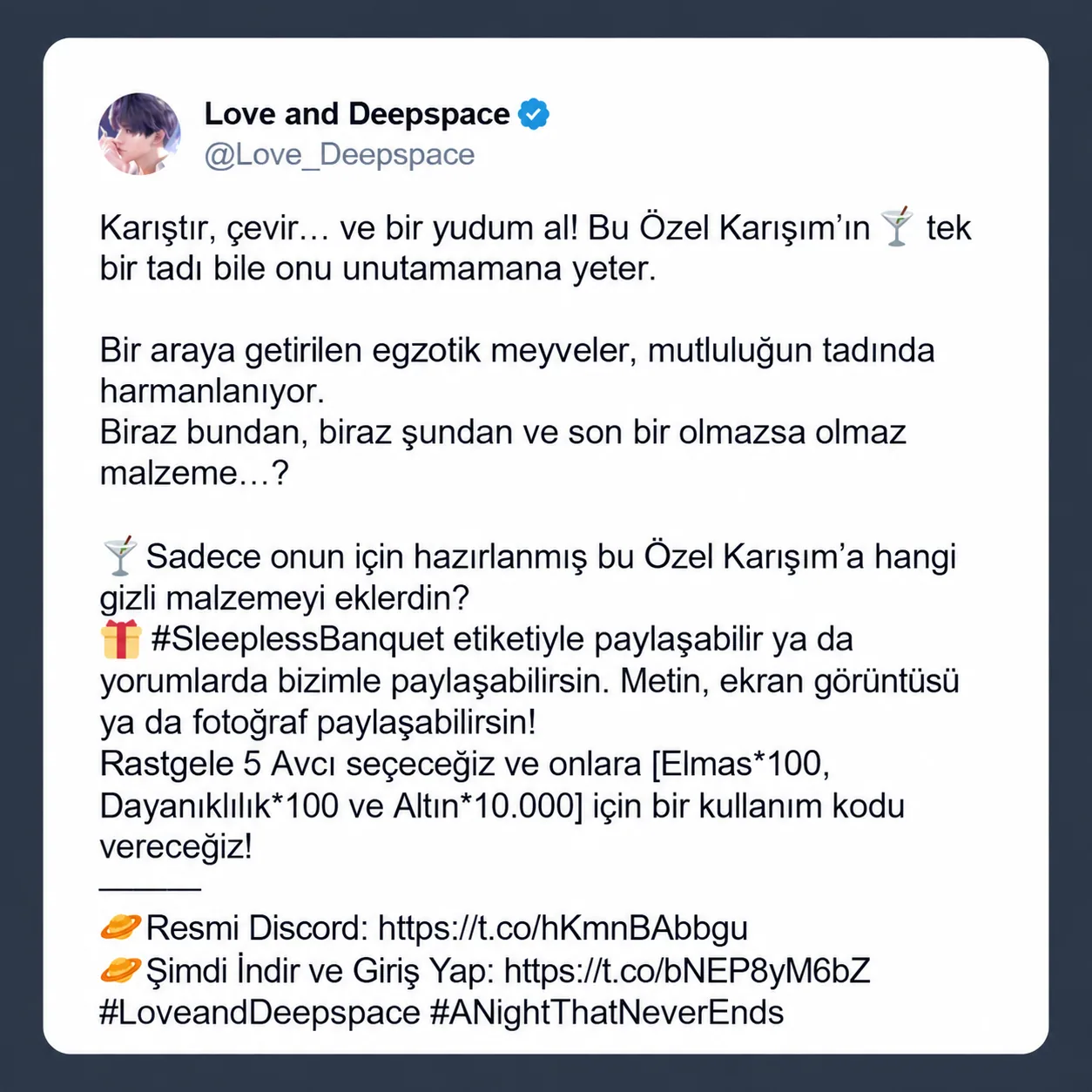 oyun geliştiricisinin tweet'i