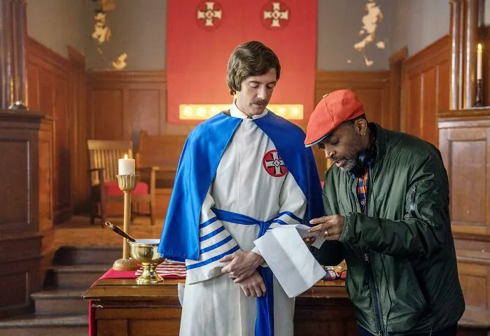 Spike Lee And Topher Grace On The Set Of Blackkklansman (2018)