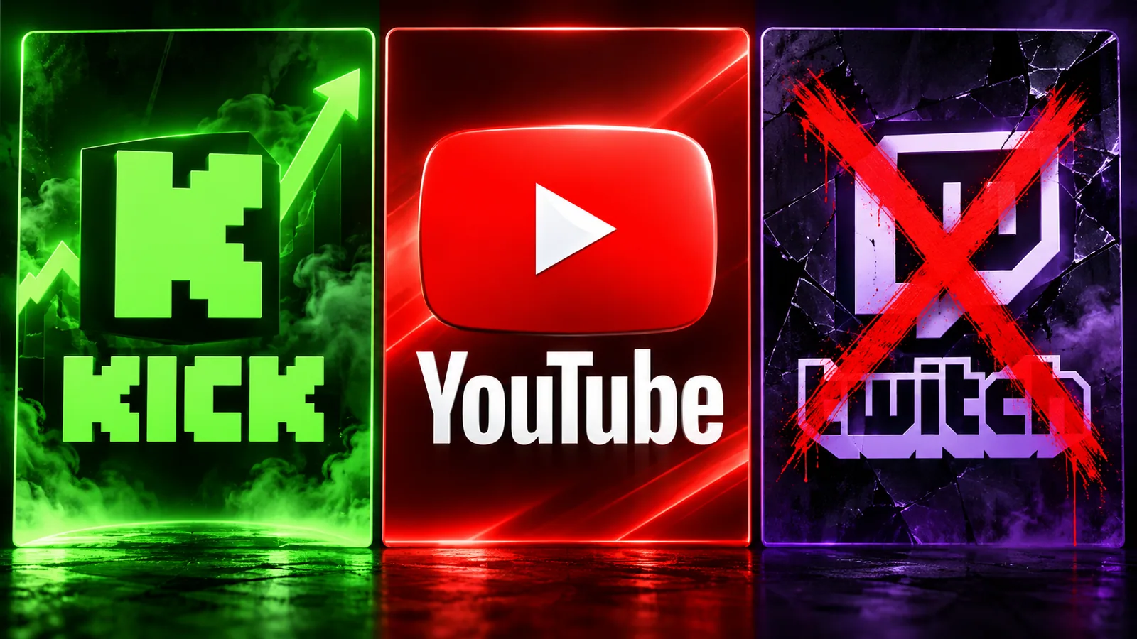 yayın platformları kick youtube twitch